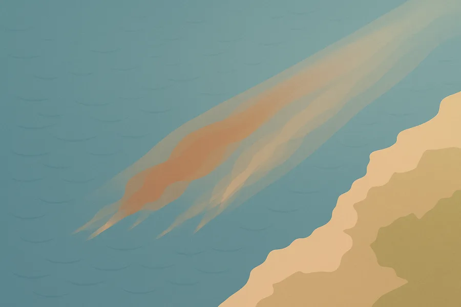 Illustration of How hazy the air is from dust and smoke over dark land and sea, from VIIRS on NOAA-20