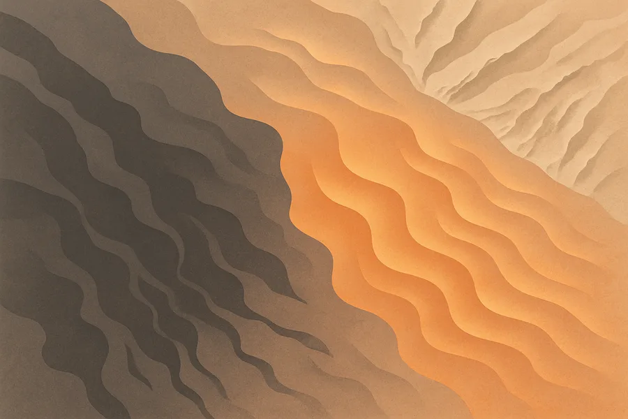 Illustration of How well the ground radiates heat, from NASA's ASTER camera on the Terra satellite (90 m detail)