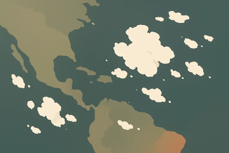 Illustration of Which pixels are cloudy vs clear, from NASA's VIIRS on the NOAA-21 satellite (750 m detail)