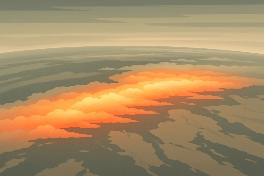 Illustration of Blended camera and sounder images, from VIIRS and CrIS on the Suomi-NPP satellite (750 m detail)