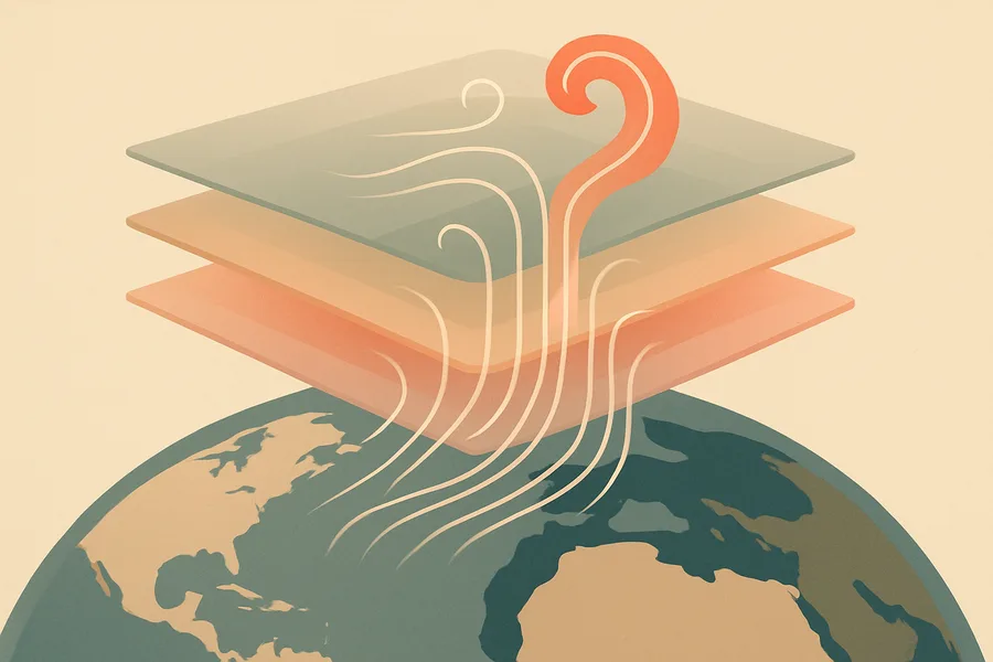 Illustration of Temperature, wind and moisture at all heights, from NASA's MERRA-2 weather model (3-hrly)