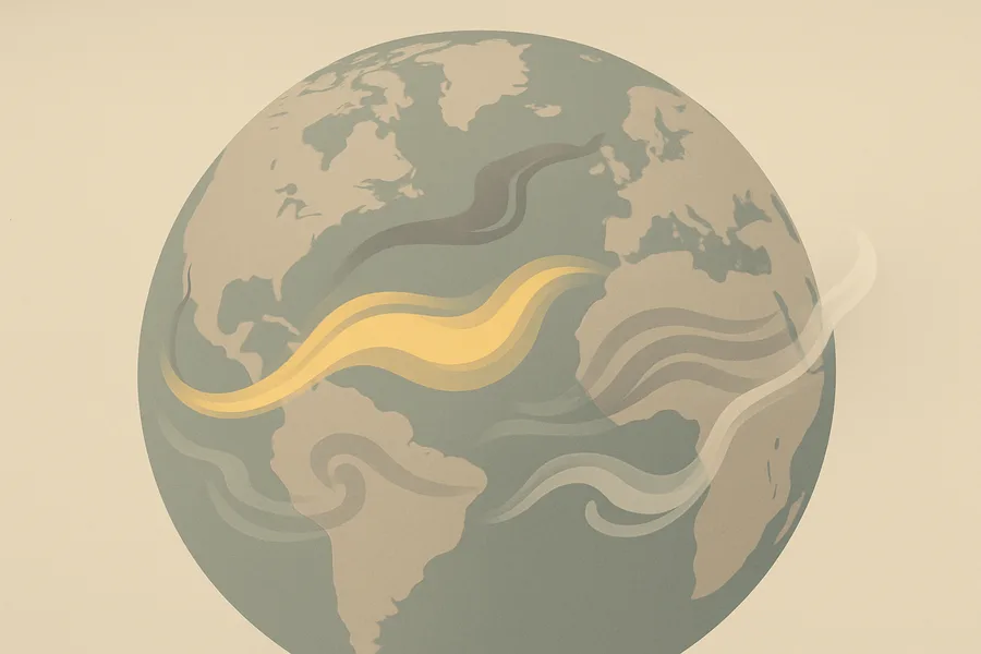 Illustration of Airborne dust, smoke and haze each hour, from NASA's MERRA-2 model