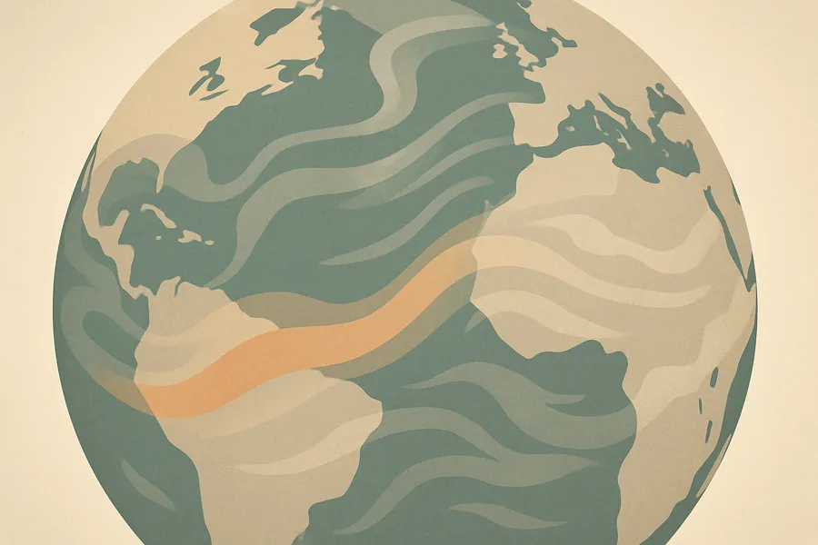 Illustration of Dust, smoke and haze in the air, monthly average, from NASA's MERRA-2 weather model