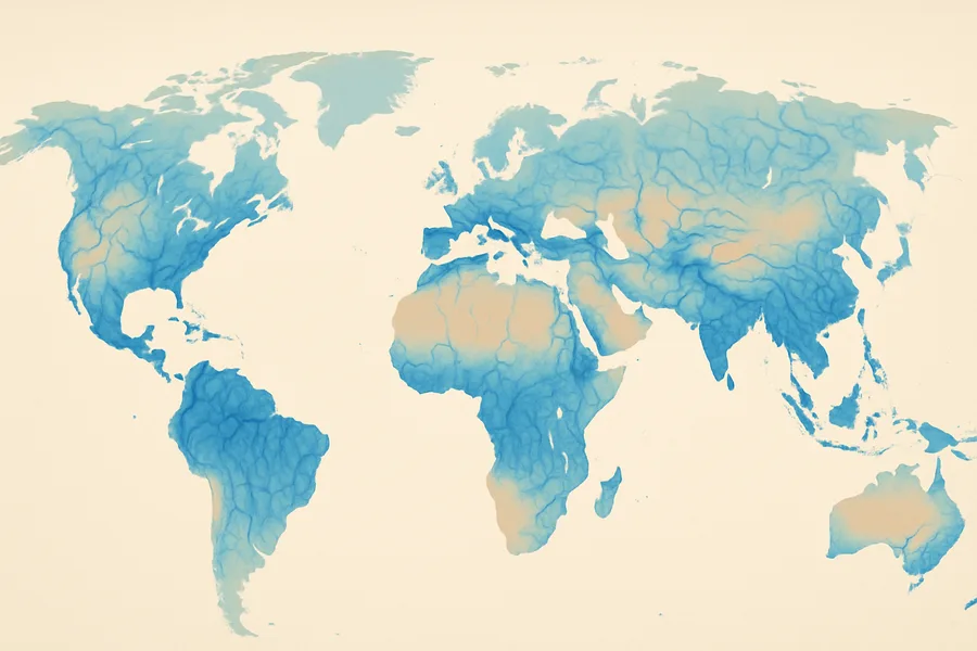 Illustration of Monthly soil moisture, runoff and land conditions, from NASA's MERRA-2 model