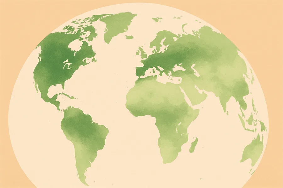 Illustration of How dense the leaf cover is, from NASA's MODIS on Terra and Aqua (8 days, 500 m detail)
