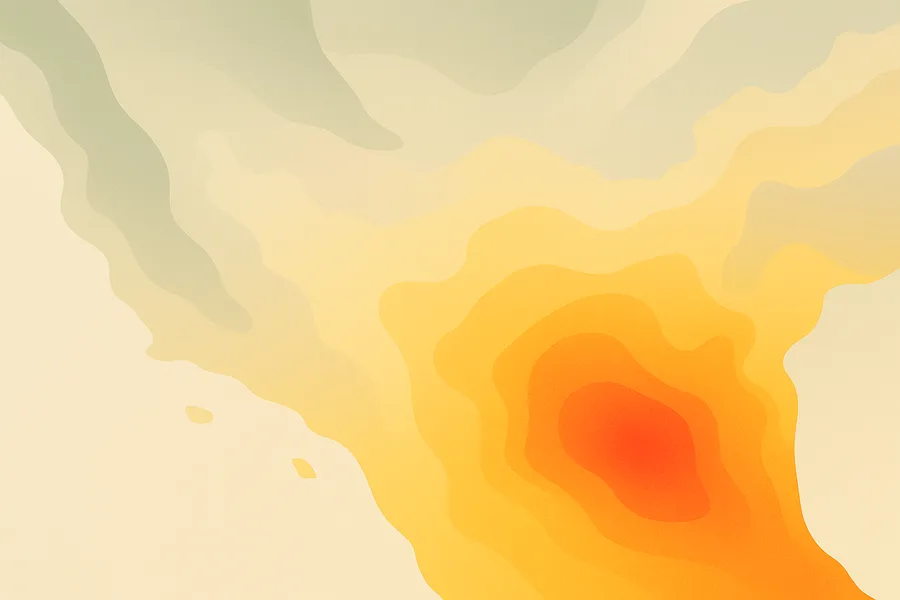 Illustration of How hot the land surface gets each day, from NASA's MODIS sensor on the Terra satellite (~1 km detail)
