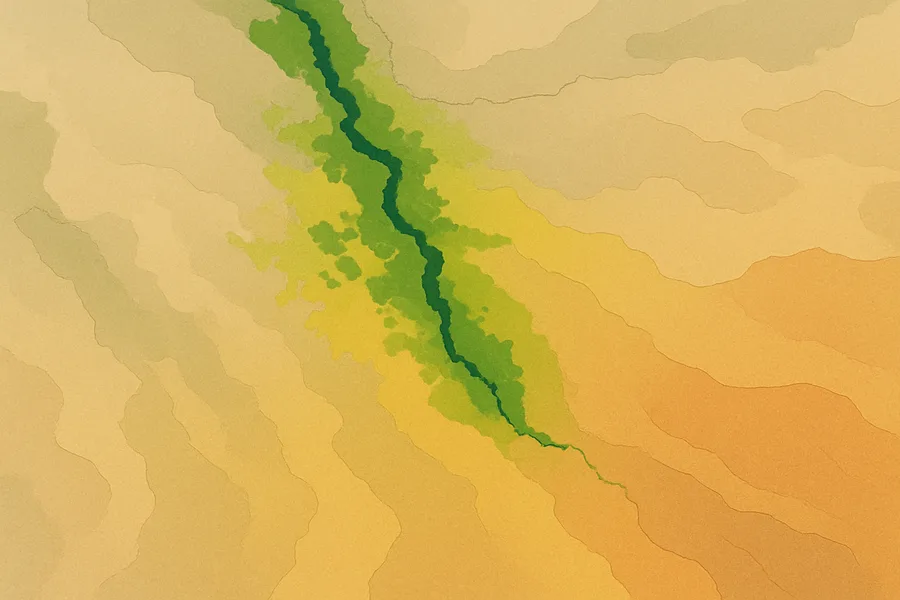 Illustration of How green and leafy the land is every 16 days, from NASA's MODIS on Terra (250 m detail)