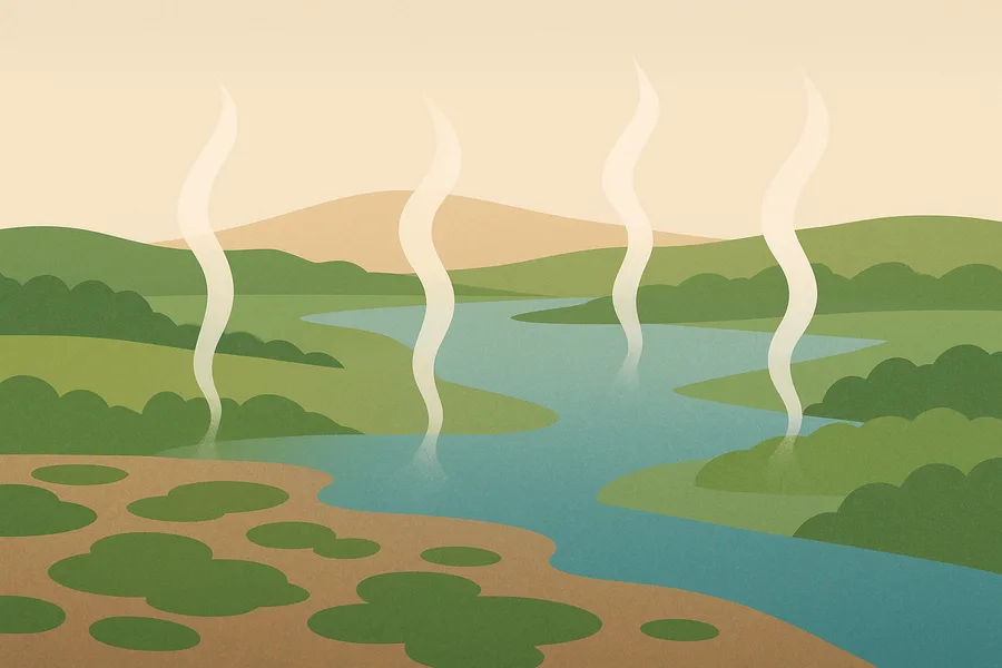 Illustration of How much water plants and soil release into the air, from NASA's MODIS on Terra (8-day, 500 m detail)