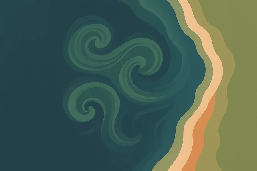 Illustration of Tiny ocean plants (chlorophyll) in surface water, from NASA's MODIS sensor on the Aqua satellite