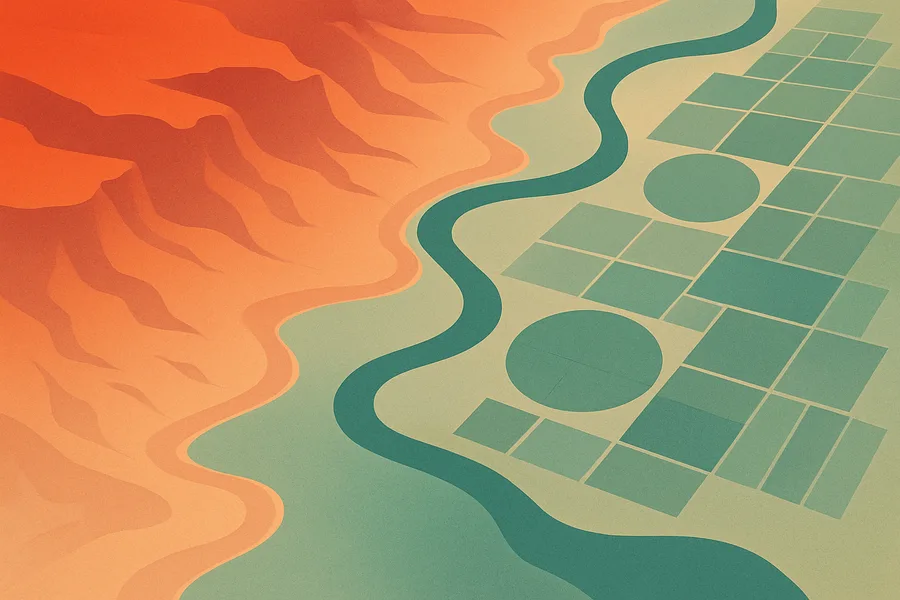 Illustration of How hot the land surface gets each day, from NASA's MODIS sensor on the Aqua satellite (~1 km detail)