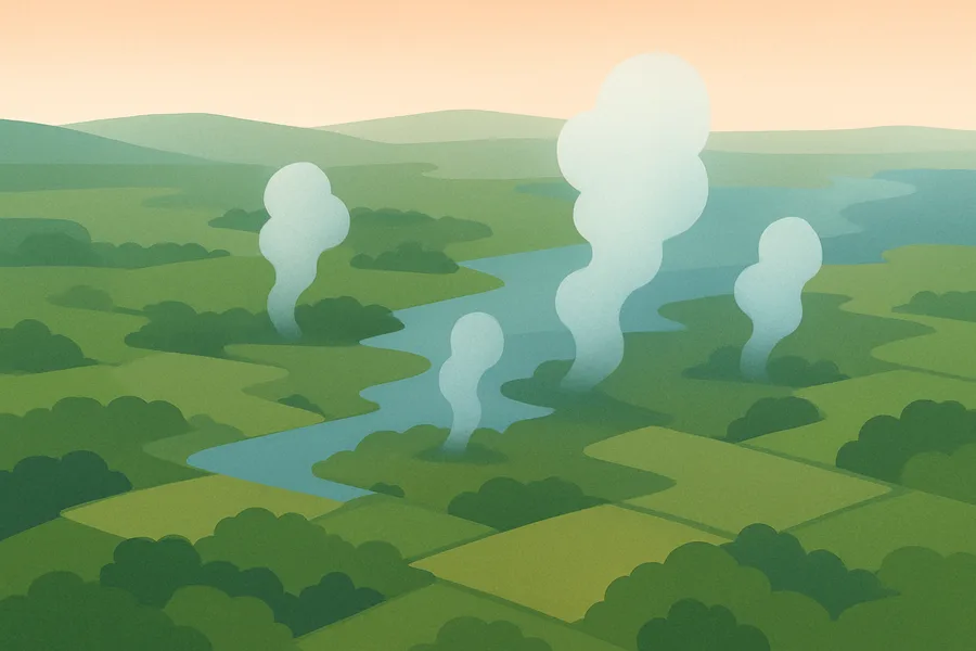 Illustration of How much water plants and soil release into the air, gap-filled, from NASA's MODIS on Aqua (500 m detail)