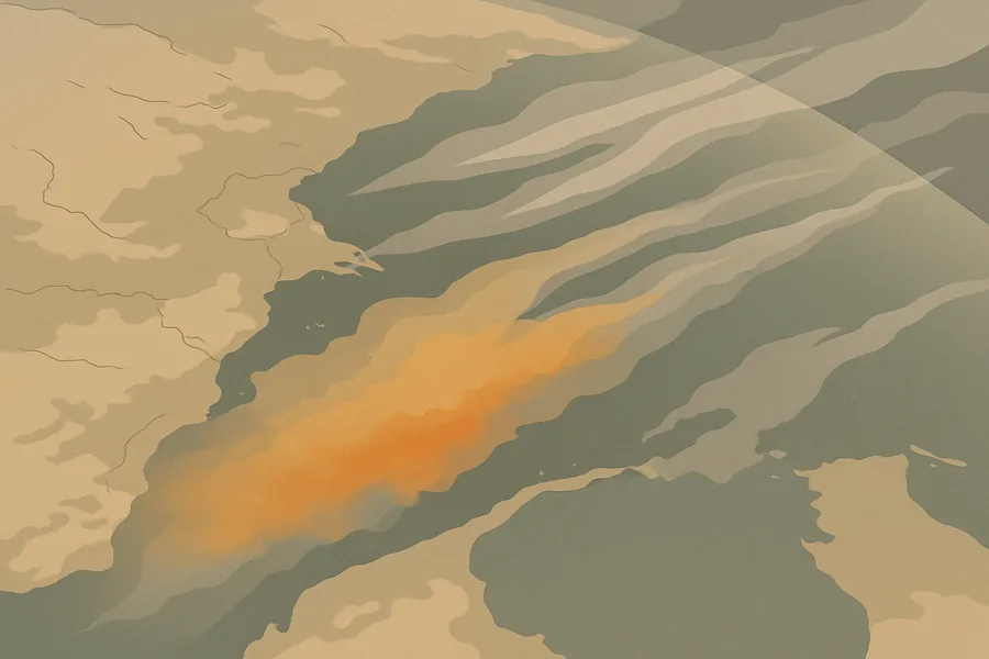 Illustration of How hazy the air is and what the particles are like, from NASA's OCI on PACE