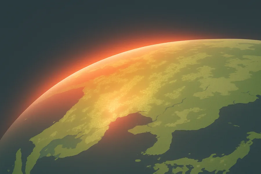 Illustration of Raw near-infrared light readings, from ESA's TROPOMI on the Sentinel-5P satellite (~5.5 km detail)