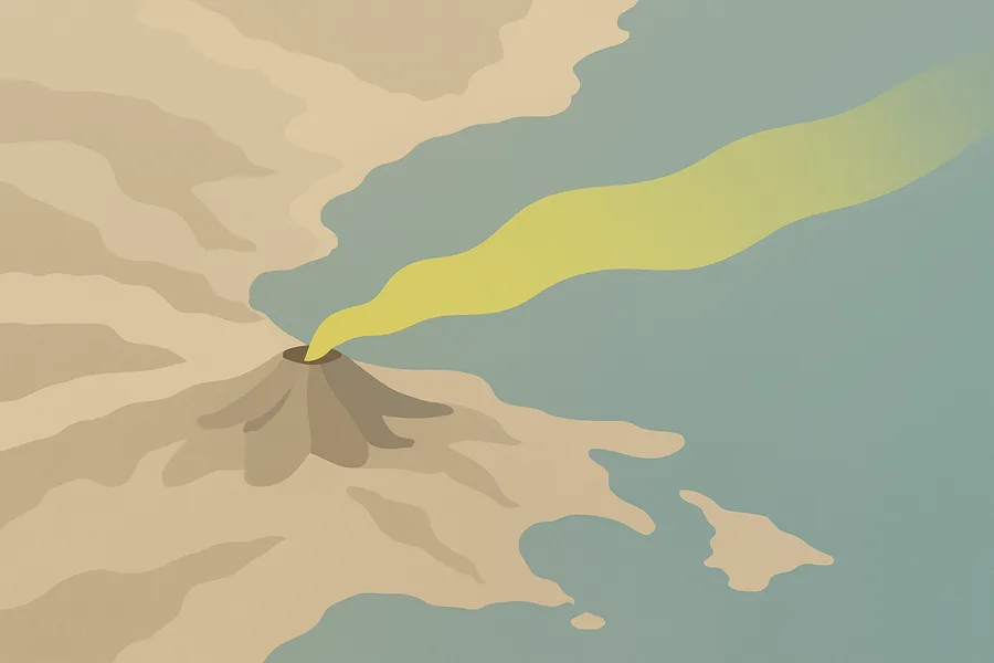 Illustration of How much sulfur dioxide is in the air, from ESA's Sentinel-5P satellite