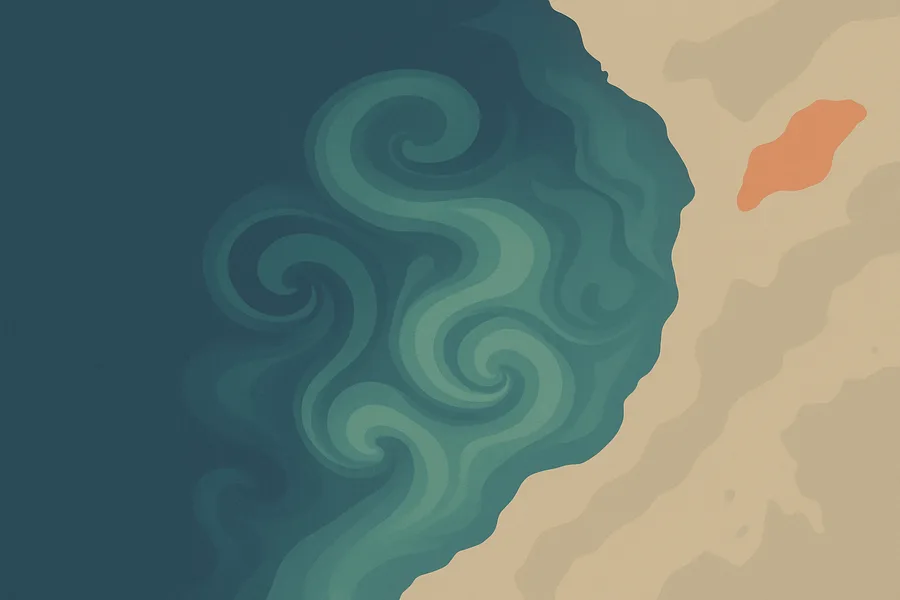 Illustration of Ocean colour and tiny sea plants, live, from NASA's VIIRS on the NOAA-20 satellite