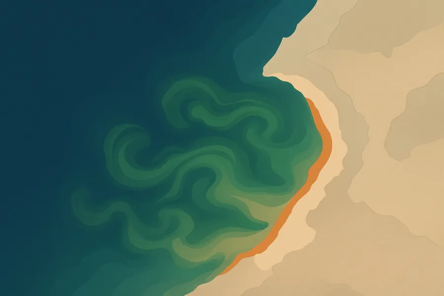 Illustration of Ocean colour and tiny sea plants, from NASA's VIIRS on the Suomi-NPP satellite