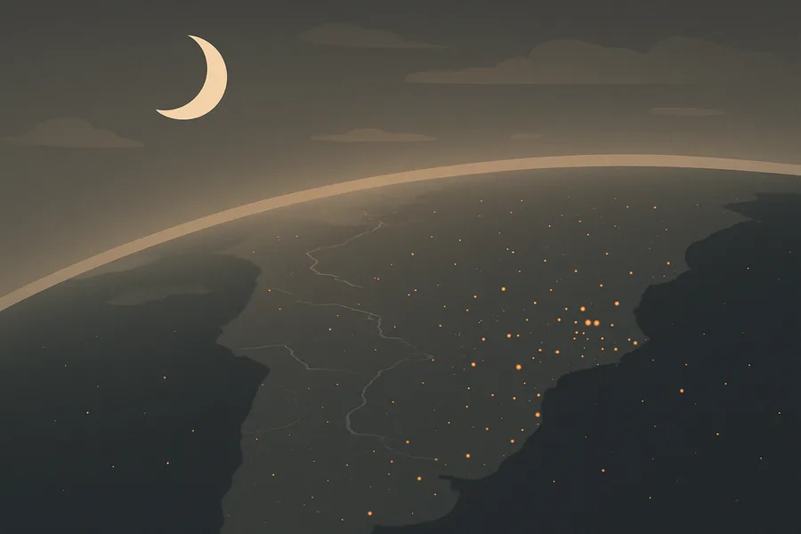 Illustration of Raw nighttime-light images, from NASA's VIIRS day-night sensor on Suomi-NPP (750 m detail)