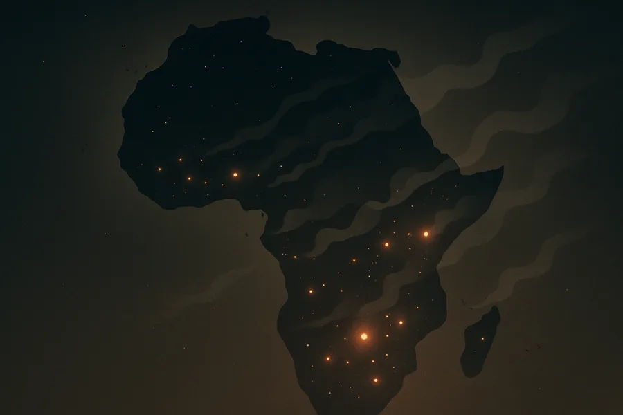 Illustration of Where fires are burning each day, from NASA's VIIRS sensor on the Suomi-NPP satellite (1 km detail)